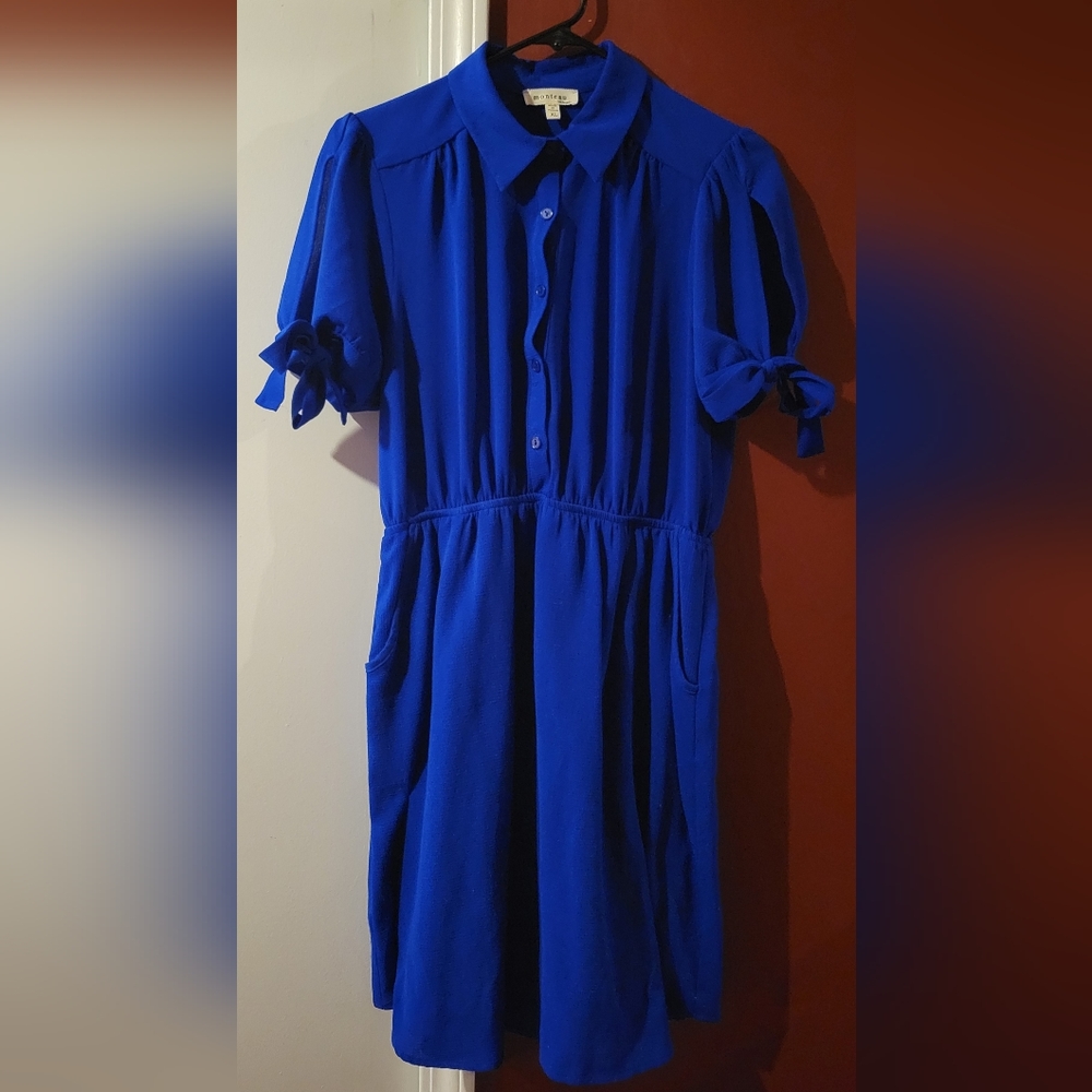 Monteau Royal Blue Shirt Dress